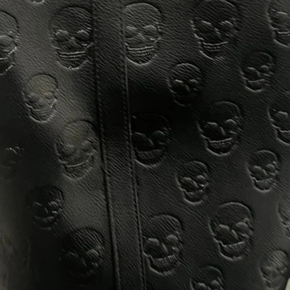 Betsey Johnson Studded Skull Tote bag w/ Charm and wristlet - Picture 13 of 14